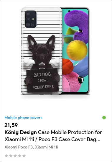 Similar Screenshot to the one before. Only the image of the cover backside has changed: It now features a mugshot of a french bulldog with a bone in it's mouth and holding a sign with the text 'BAD DOG 230573 POLICE DEPT.'